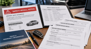 Recall notice and repair records for California Lemon Law claim